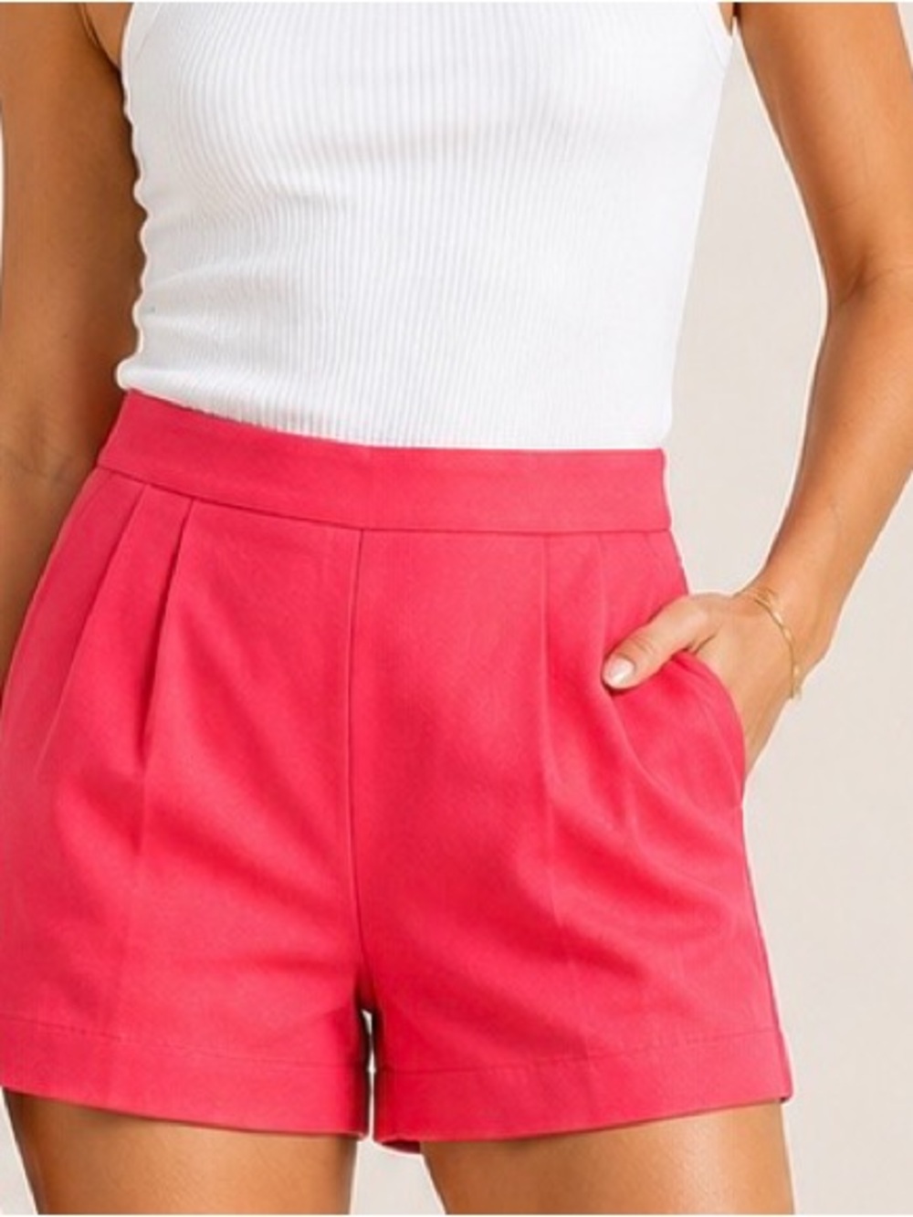 j. Crew Red Twill Side zip preppy shorts size 8